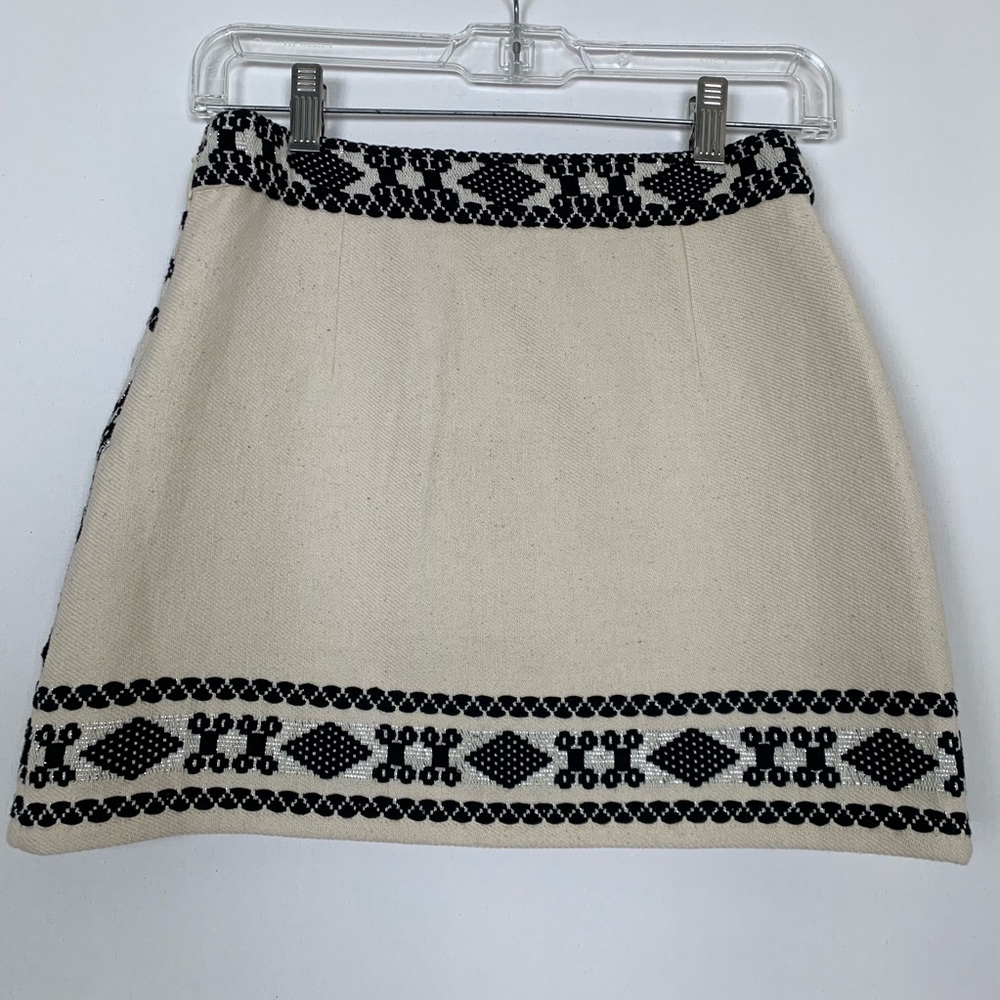 TOPSHOP Petite Blanket Mini Skirt Size 2 - Picture 6 of 8